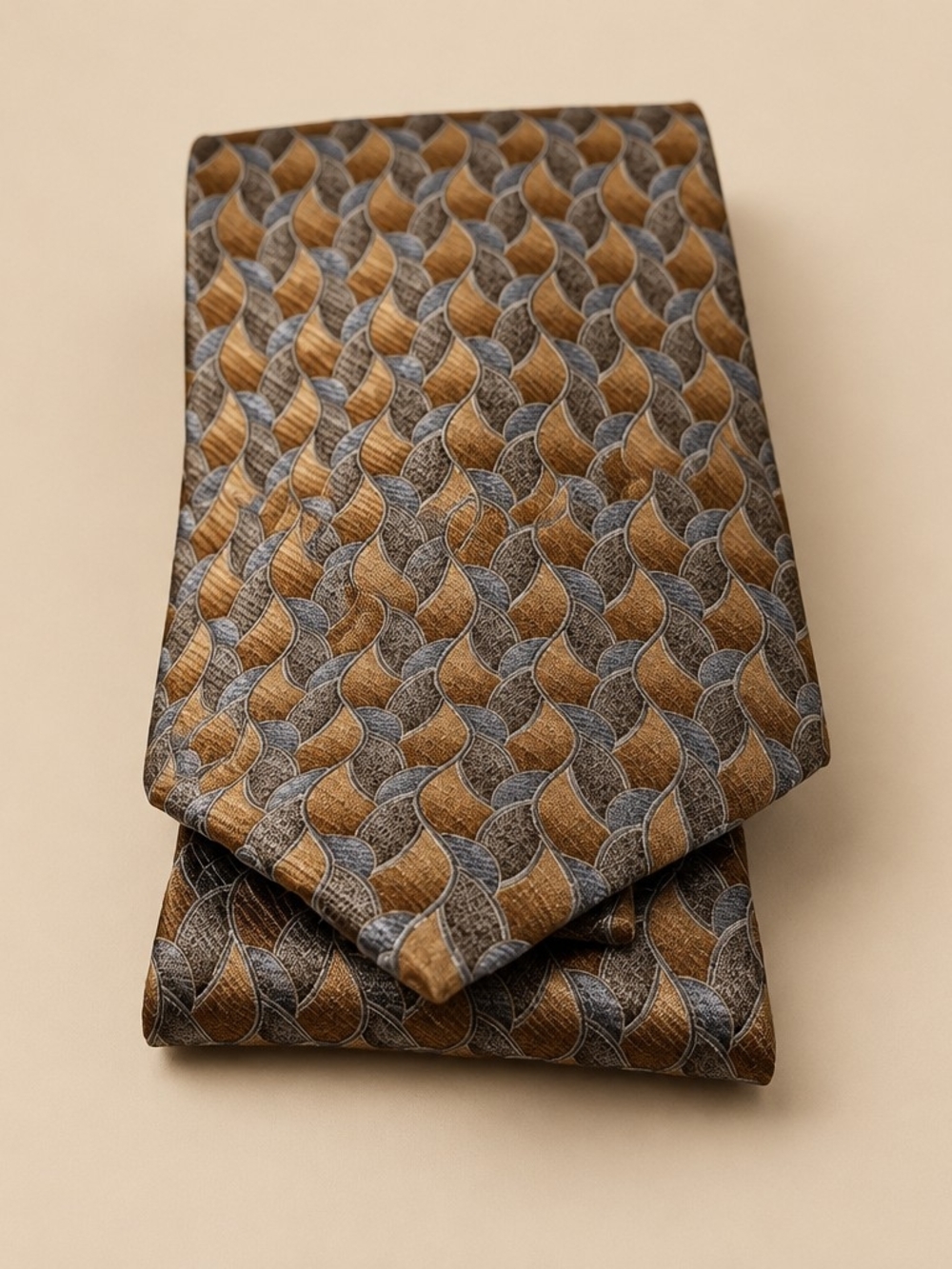 Albert Nipon Geometric Pattern Silk Tie